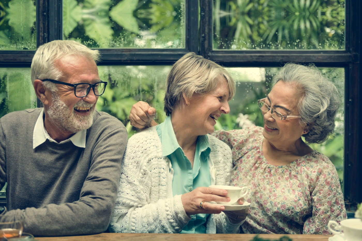 Group of Senior Retirement Meet up Happiness Concept
