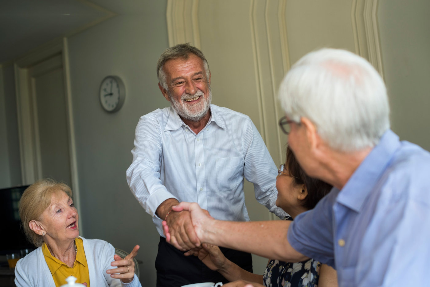 Senior Lifestyle Tea Break Togetherness